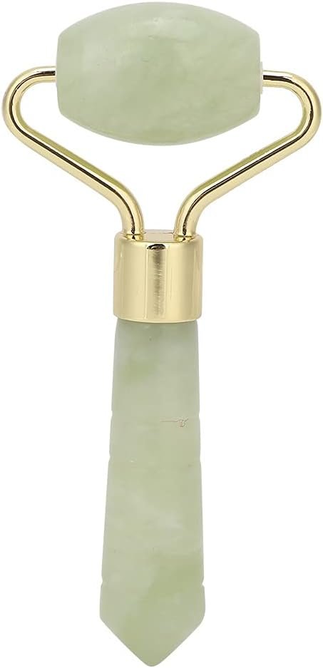 Jade Stone Facial Roller – 3.3×1.6in Face Massager, Mini Handheld Multifunctional Skin Tightening Tool for Face Lifting