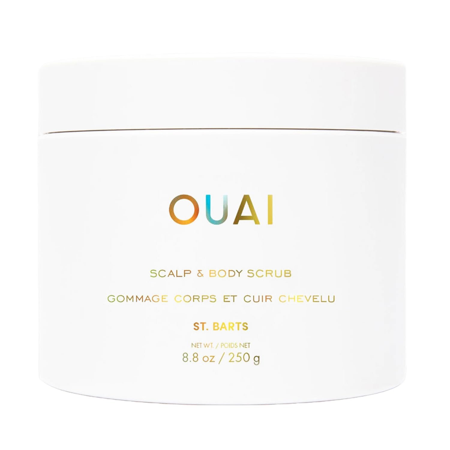 OUAI Scalp & Body Scrub, St. Barts – Exfoliating Body Scrub with Sugar & Coconut Oil Blend for Smooth, Moisturized Skin – Gentle Scalp Exfoliator for Removing Product Build Up (8.8 Oz)