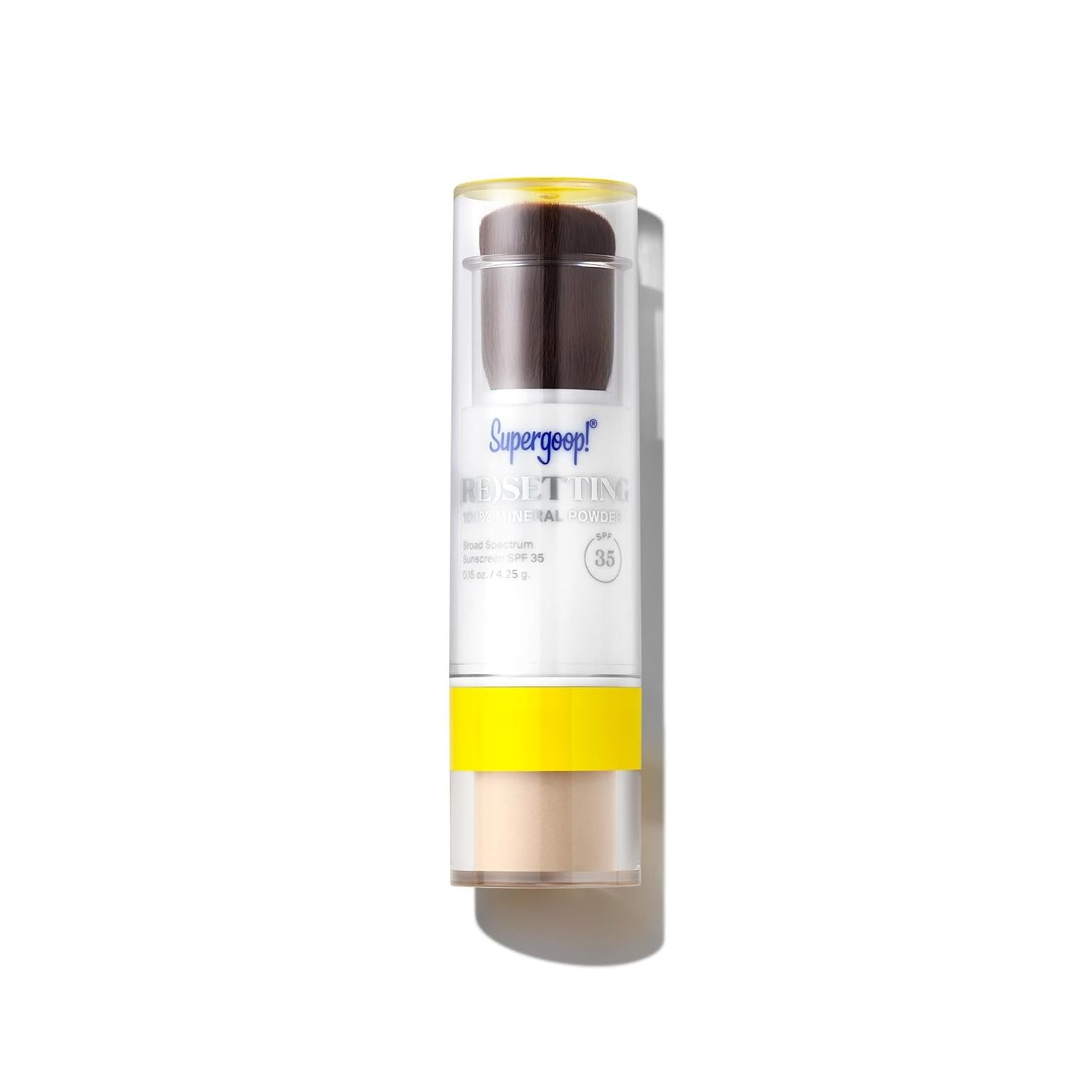 Supergoop! (Re) setting Face Powder SPF 35 – Broad Spectrum Mineral Sunscreen – 0.15 oz – Shine Control, Matte Finishing, On-the-Go Sun Protection