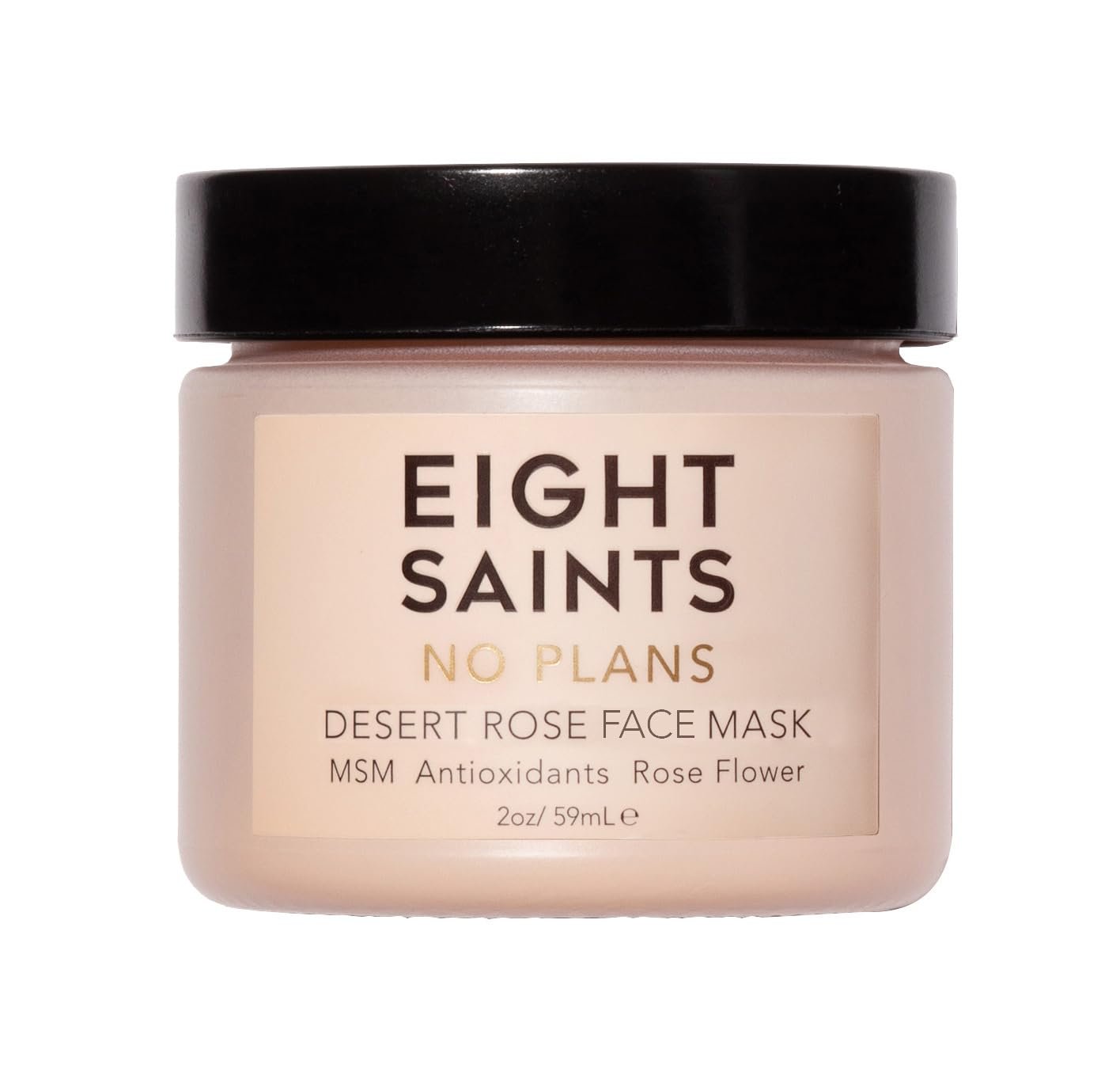 Eight Saints No Plans Clay Face Mask Skin Care Product, Pore Reducing Clay Facial Mask to Remove Blemishes, Acne, Oil, and Impurities, with MSM, Antioxidants, and Rose Flower, 2 Ounces