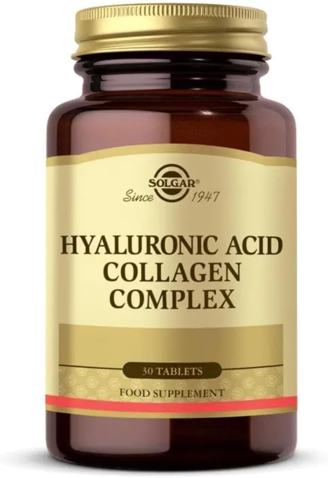 Solgar Collagen Hyaluronic Acid Complex, 30 Tablets – Hydrolyzed Collagen Type 2 – Helps with Fine Lines & Wrinkles – Boosts Skin Collagen & Elasticity – Non-GMO, Gluten & Dairy Free – 30 Servings