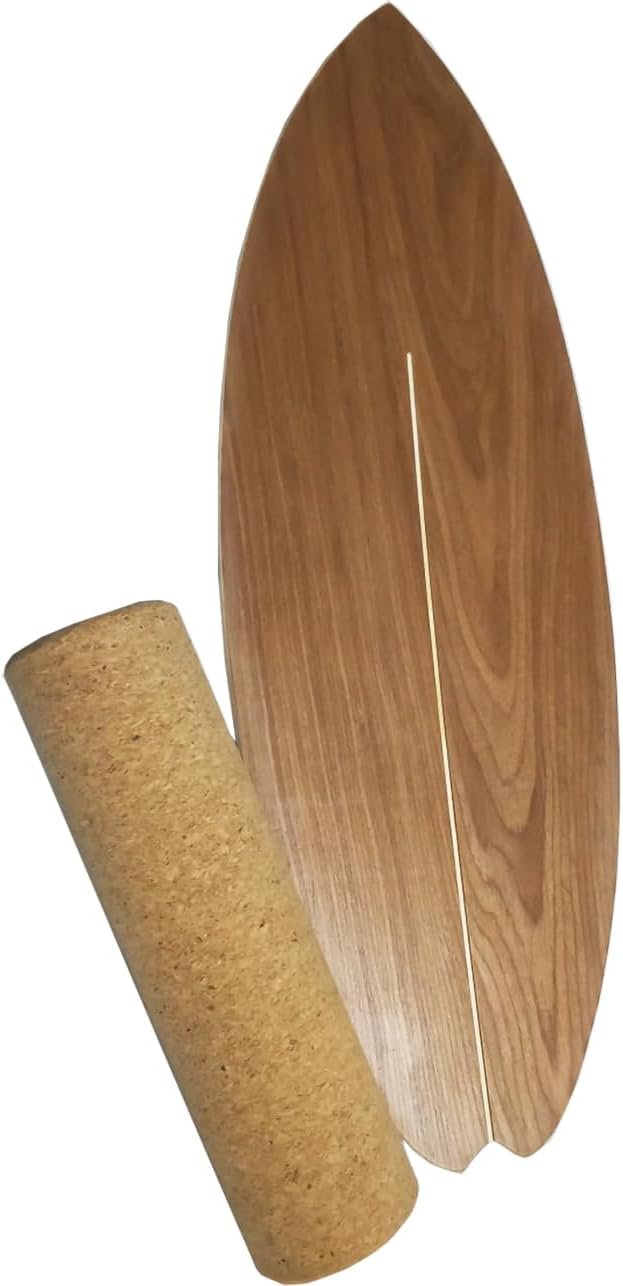 Balance Board Indoor Surfboard Surf Style Home Fitness with Wheel for Exercise, Athletic Training and Board Sports – Fun Workout Equipment For Balance, Stability and Improving Core Strength
