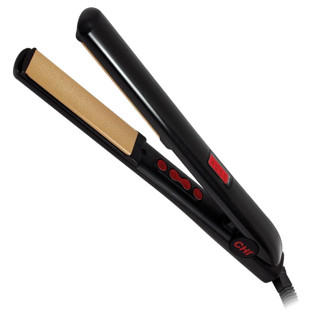 CHI G2 Titanium Infused Ceramic 1″ Flat Iron Hair Straightener, Digital Temperature Control, Color-Coded Heat Settings for All Hair Types, Fast Heat-Up & Smooth Frizz-Free Finish