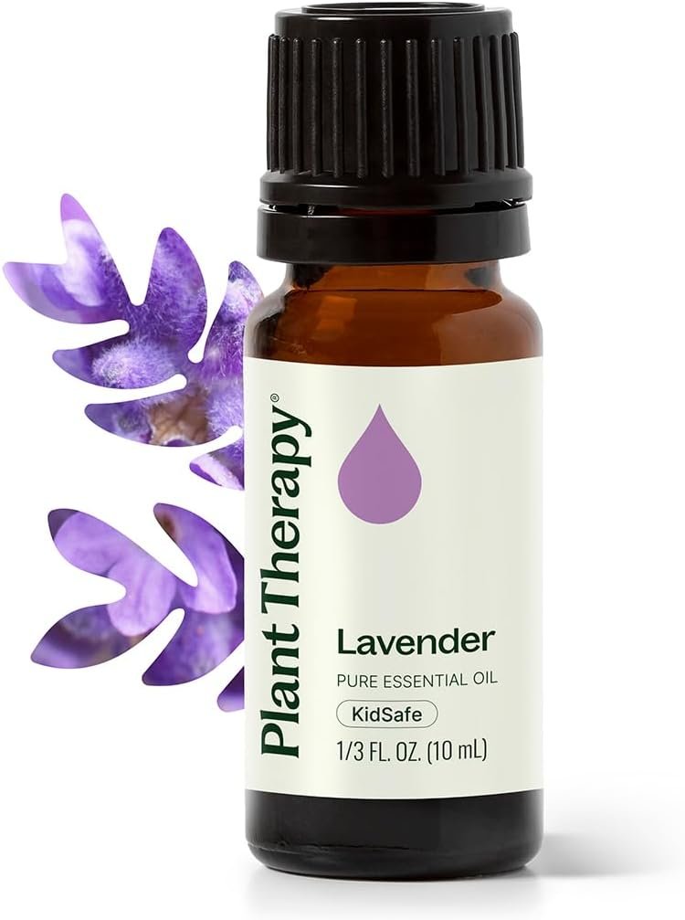 Plant Therapy Lavender Essential Oil 100% Pure, Undiluted, Therapeutic Grade, Aromatherapy Diffuser for Relaxation and Body Care, Healthy Skin and Hair, 10 mL (1/3 oz)