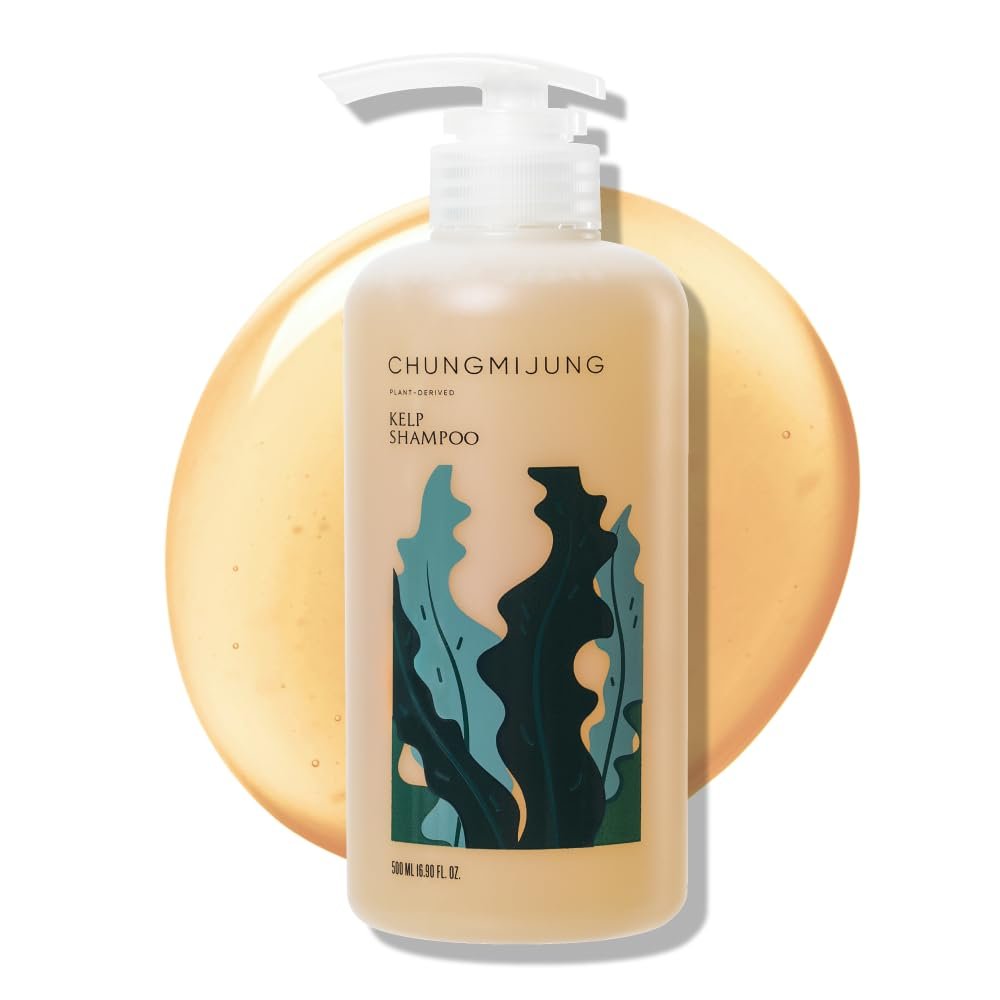 Itchy Scalp Shampoo for Sensitive Scalp, Gentle Sulfate Free Seaweed (Kelp) Shampoo with Laminaria Japonica & Mung Bean, Hydrating Korean Hair Care for Dry Hair, 16.9 fl oz / 500ml