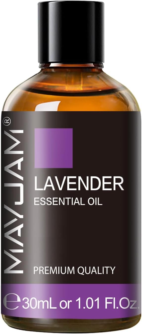MAYJAM Lavender Essential Oil for Diffuser Soap Candle Making, 1.01fl.oz | Long Lasting Scents, Lavender Oil for Skin, Lavender Oil for Hair