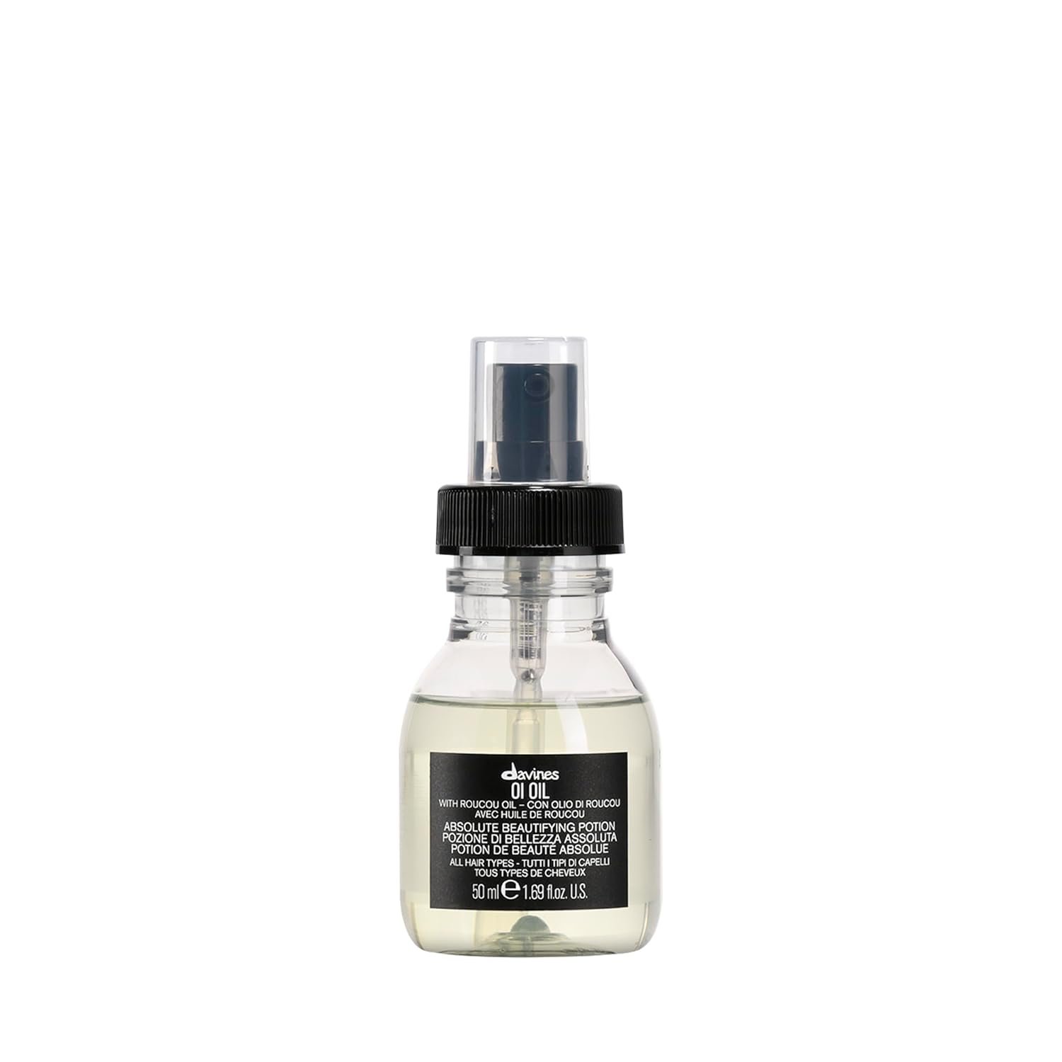 Davines OI Oil, Multi-Function Potion for All Hair Types – Weightless Anti-Frizz & Shine-Enhancing Serum with Roucou Oil – Detangles & Replenishes Moisture Hydrating Treatment