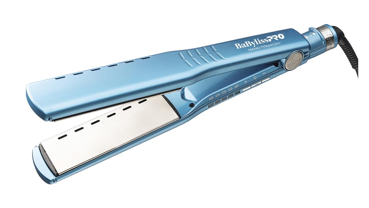 BabylissPRO Nano Titanium Specialty Ionic Hair Straightener, Professional Flat Iron For All Hair Types