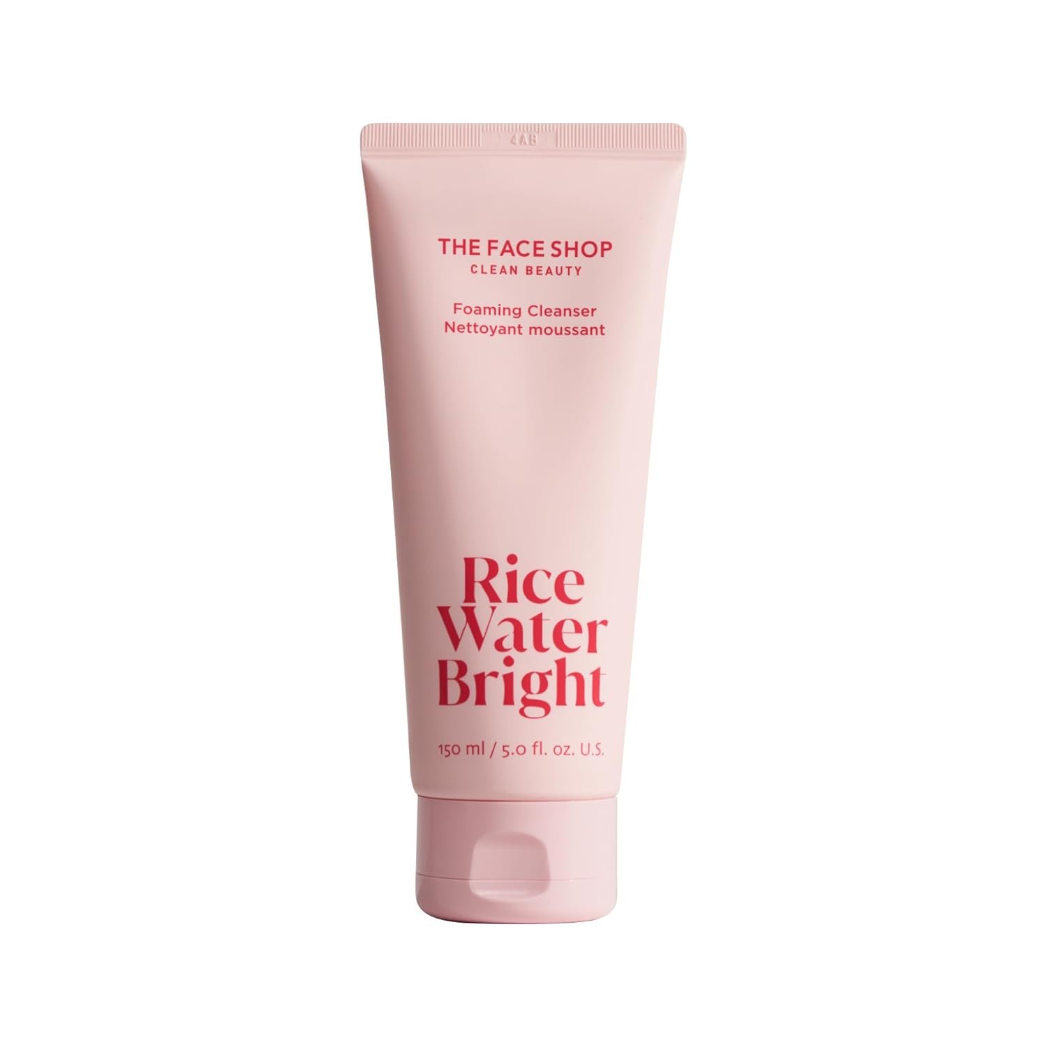 The Face Shop Rice Water Bright Foaming Cleanser, Hydrating Korean Face Wash with Ceramides, Deep Pore Cleansing, All Skin Types, Gentle Skincare, Vegan, 5.0 fl. oz.