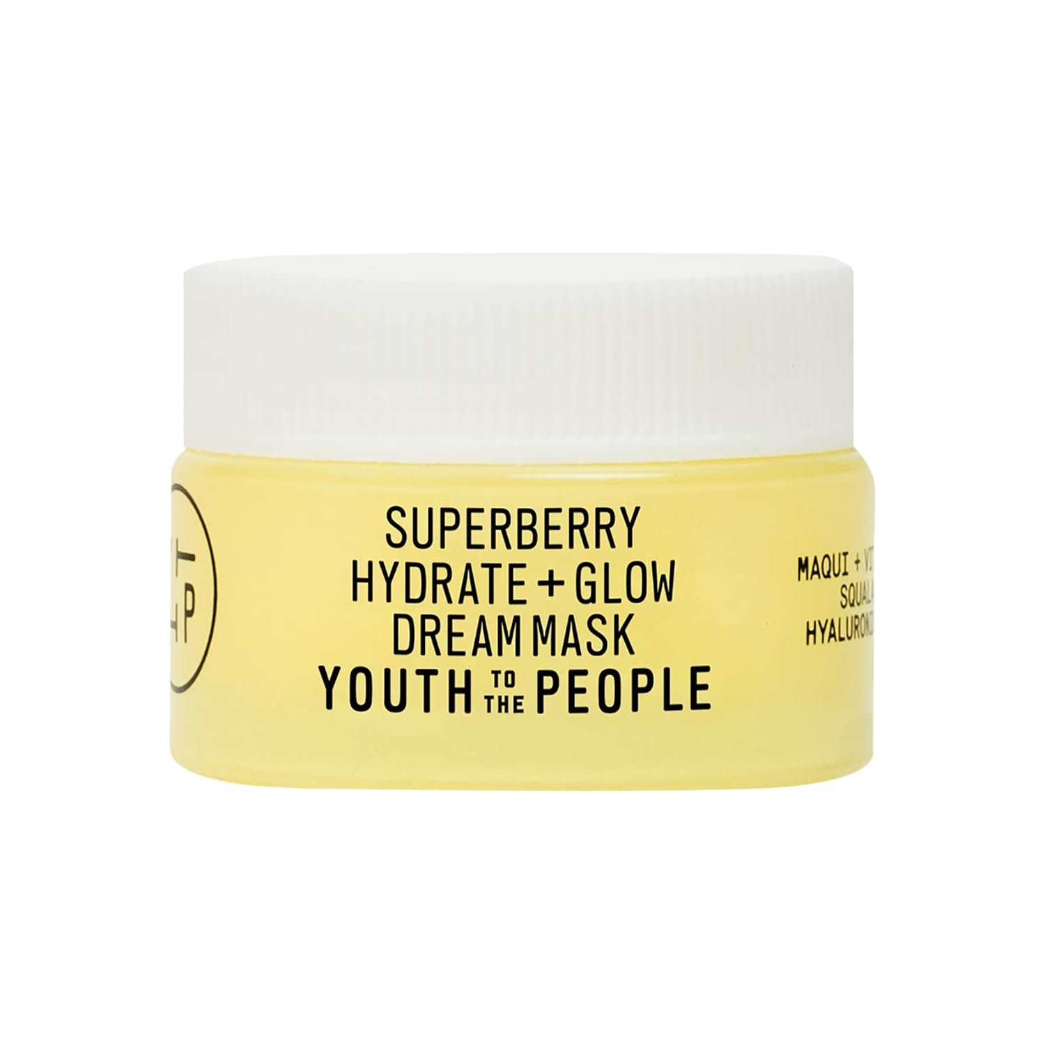 Youth To The People Superberry Hydrate + Glow Dream Mask – Hyaluronic Acid, Squalane, Vitamin C, Face Moisturizer + Overnight Facial, Non-Greasy, Plumps, Brightens, Evens Tone, For Dry + Dull Skin