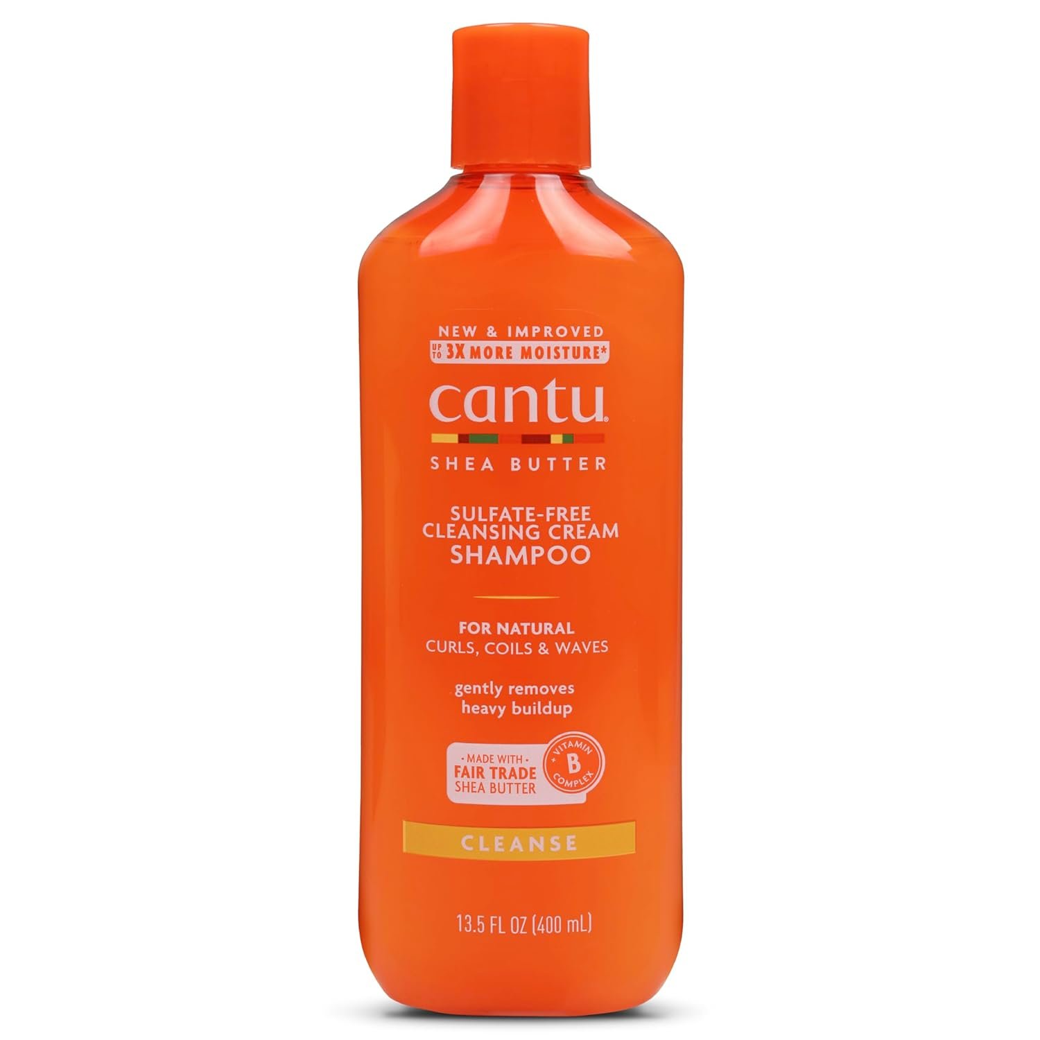 Cantu Sulfate-Free Cleansing Cream Shampoo with Shea Butter for Natural Hair, 13.5 oz
