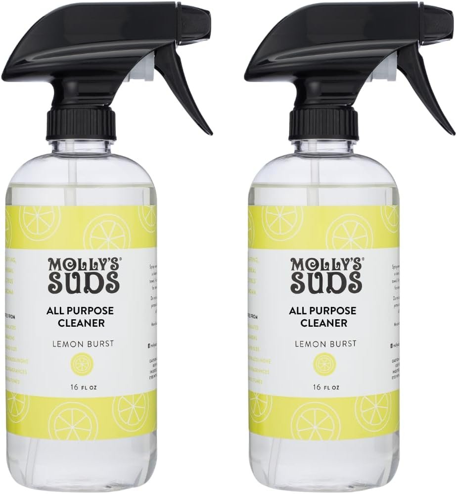 Molly’s Suds All Purpose Cleaner | Multi Surface Household Spray (Powerful, Versatile) | Clean, Simple Ingredients | Lemon Burst, 16 oz (2 Pack)