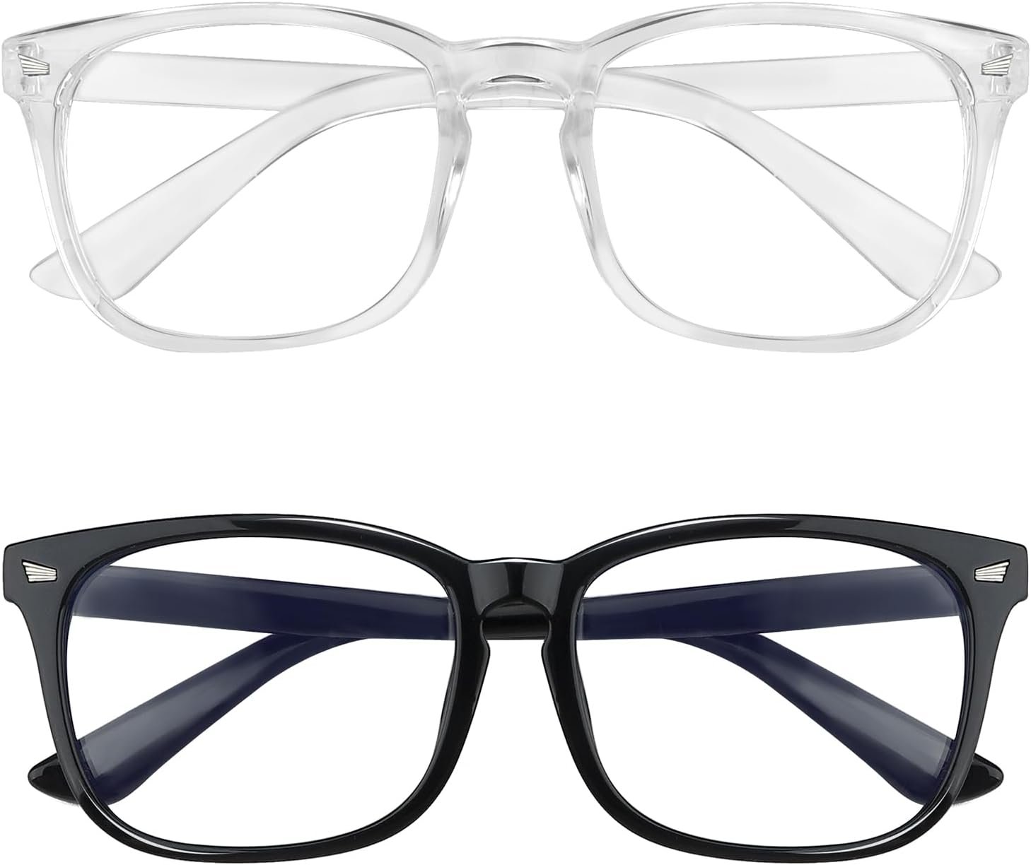 Blue Light Blocking Glasses, 2 Pack Blue Light Glasses Men, Blue Light Glasses Women Eyeglasses Bluelight Eyestrain