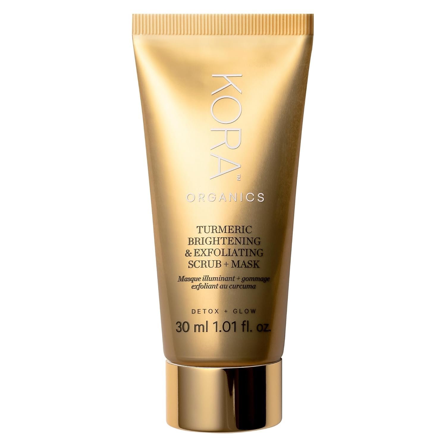 KORA Organics Turmeric Brightening & Exfoliating Mask, Multi-Use Facial Scrub, Polish & Illuminate, Certified Organic Exfoliating Face Mask, Cruelty Free, 1.01 fl oz – Face Scrub