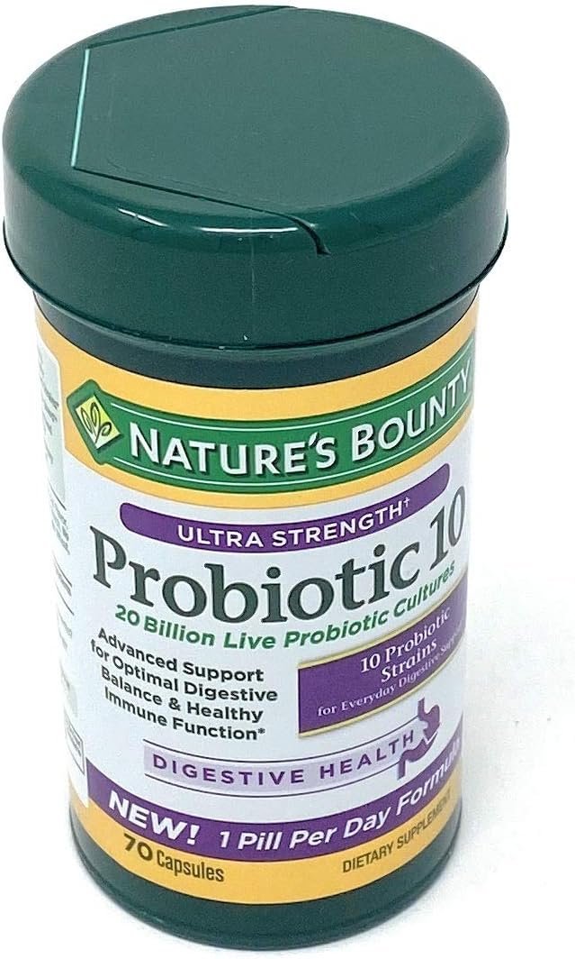 Nature’s Bounty Ultra Strength Probiotic 10, 70 Capsules