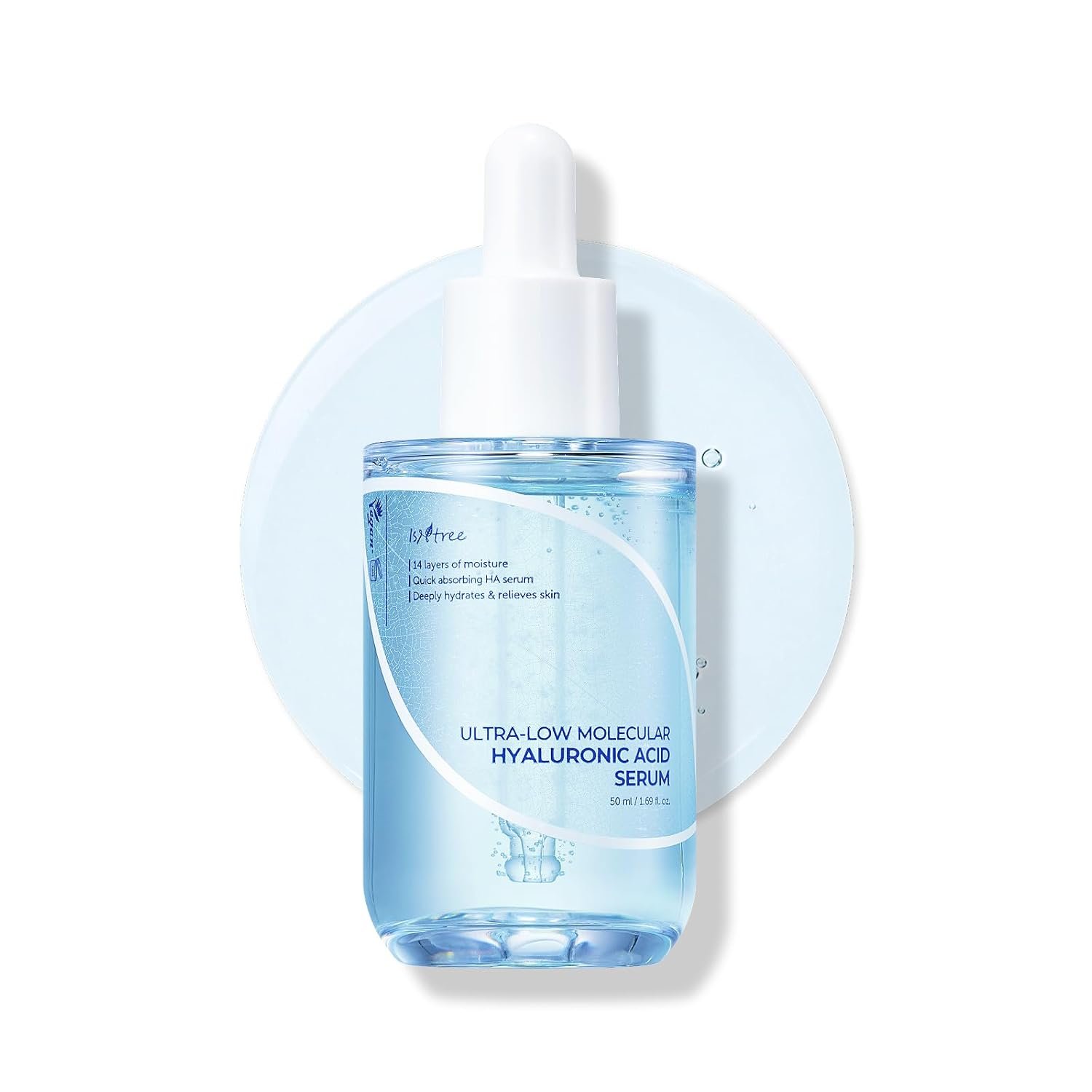 ISNTREE Ultra-Low Molecular Hyaluronic Acid Serum | Korean Face Serum with Hyaluronic Acid | Deep Hydration, Lightweight & Fast-Absorbing, 1.69 fl oz
