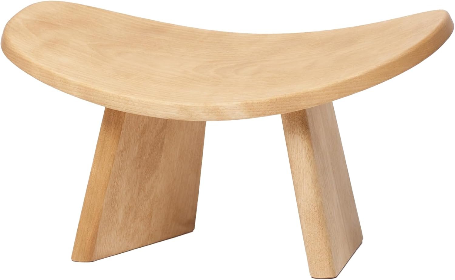 Meditation Bench IKUKO Basic, Preassembled Version, Solid Wood, Locally Handmade Eco Friendly Wooden Kneeling Ergonomic Seiza Seat, Prana Yoga