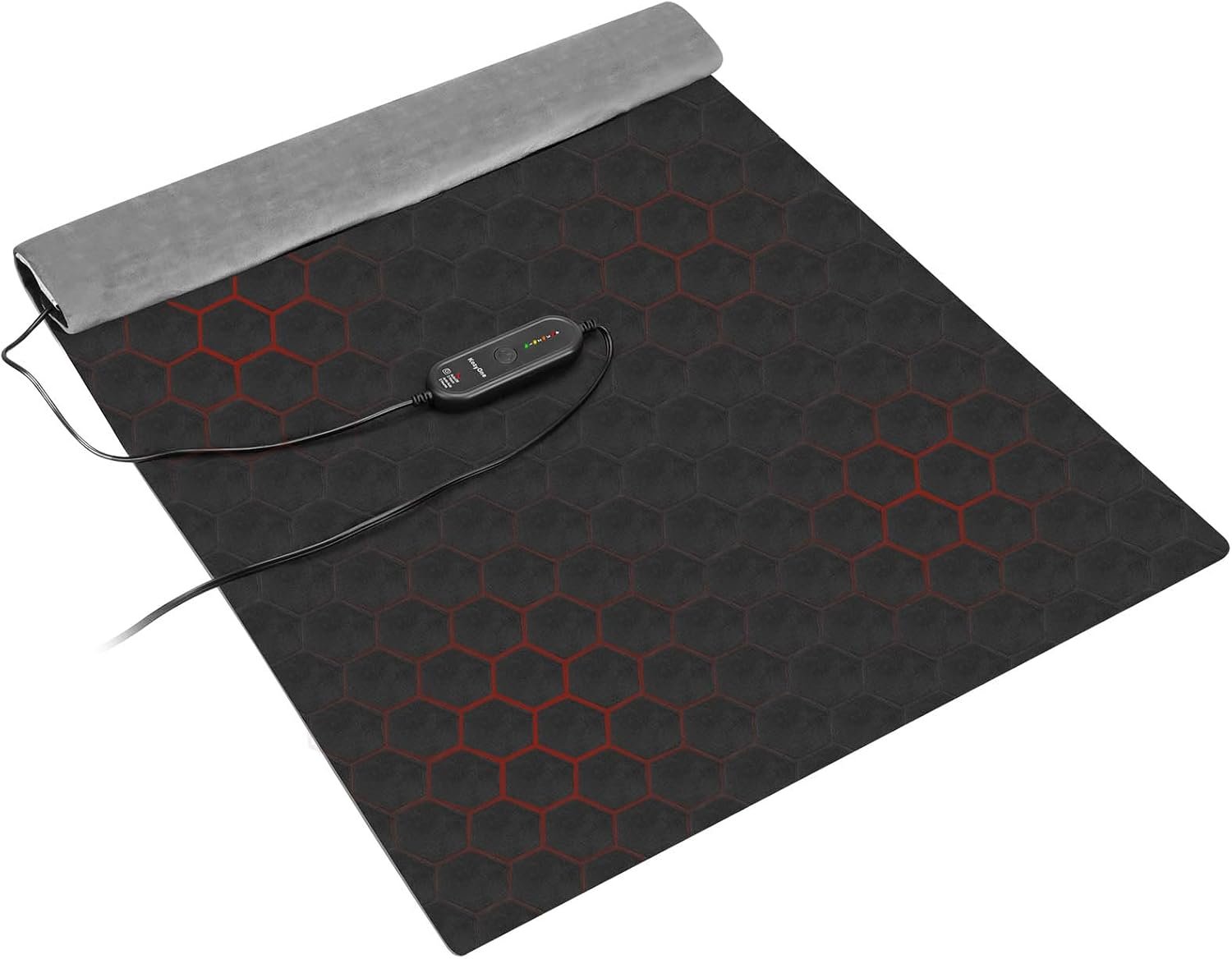 KozyOne XXXL Weighted Premium Heating Pad – Far Infrared & Negative Ion Therapy for Pain Relief in Back, Neck, Shoulders, Knees, 4 Heat Settings, Auto-Off, Machine Washable (27″ x 37″)