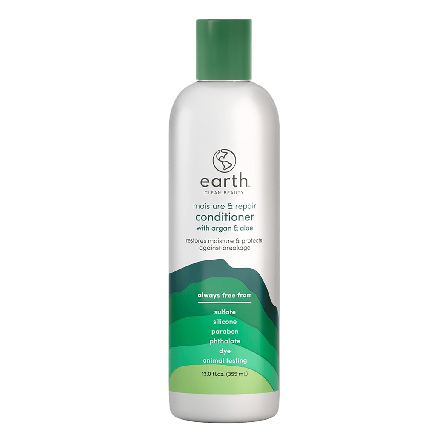 earth Moisture and Repair Conditioner – Hair Conditioner with Argan and Aloe – Sulfate and Paraben Free Conditioner Protects Against Breakage – 12 oz