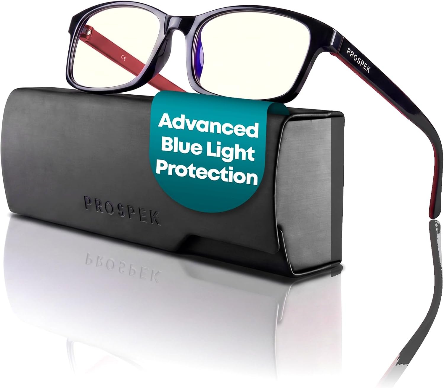 PROSPEK Blue Light Blocking Glasses for Women & Men, 99% Harmful Blue Light Filter, Anti-Glare Clear Lenses, Non-Prescription Computer Glasses