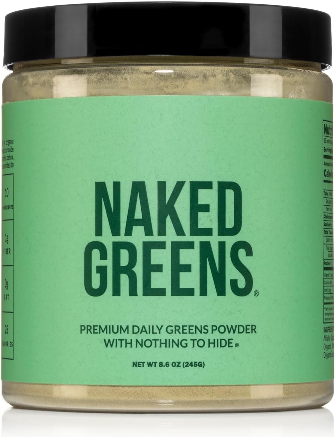 NAKED Super Greens Powder Organic Greens Supplement – Only 10 Premium Ingredients – Vegan, Non-GMO, Prebiotic and Probiotic – 35 Servings