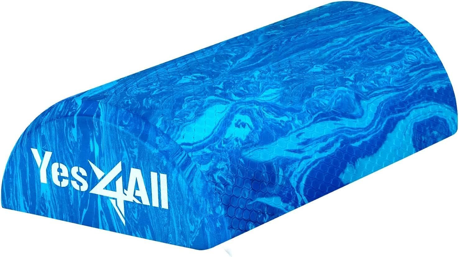 Yes4All EVA Firm Foam Roller for Stretching, Half Yoga Back Roller for Muscle Massage for Pilates, Yoga, Balance & Core Exercises – 12/36 inches