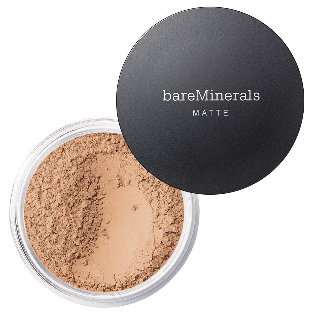 bareMinerals Original Matte Loose Powder Foundation SPF 15, Clean Mineral Powder Face Makeup, Sheer-to-Full Coverage, Reduces Shine, Dermatologist-Tested, Skin-improving Makeup For Sensitive Skin