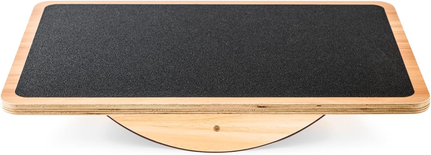 StrongTek Wooden Balance Board with 2 Difficulty Options, Basic Rocker and Advanced 360° Wobble Board, Non-Slip Balance Trainer for Core Stability, Ankle Rehab, Physical Therapy and Fitness