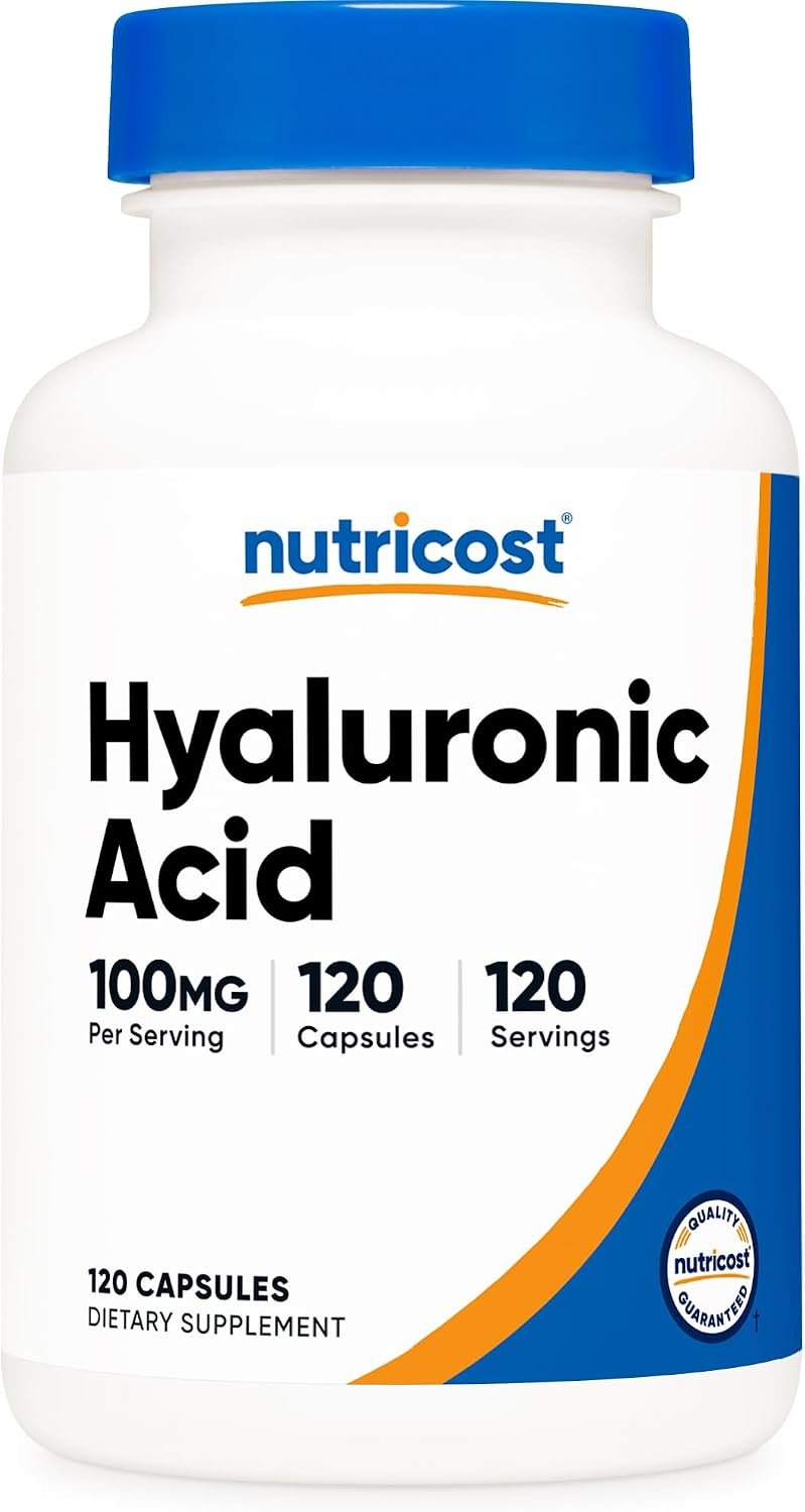 Nutricost Hyaluronic Acid Capsules 100mg,120 Vegetarian Capsules – Gluten Free, Non-GMO