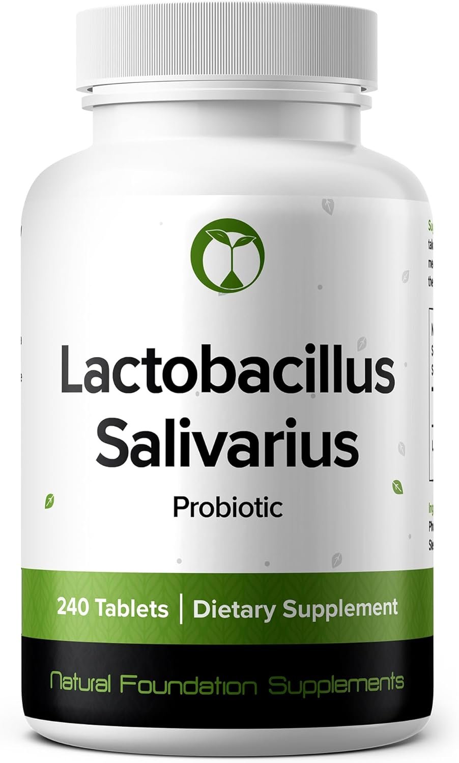 Lactobacillus Salivarius Probiotic 240 Tablets (4 Month Supply) – Researched Strain LS97 – 3 Billion CFU – Digestive & Oral Health Support – GMP Certified (240, Lactobacillus Salivarius)