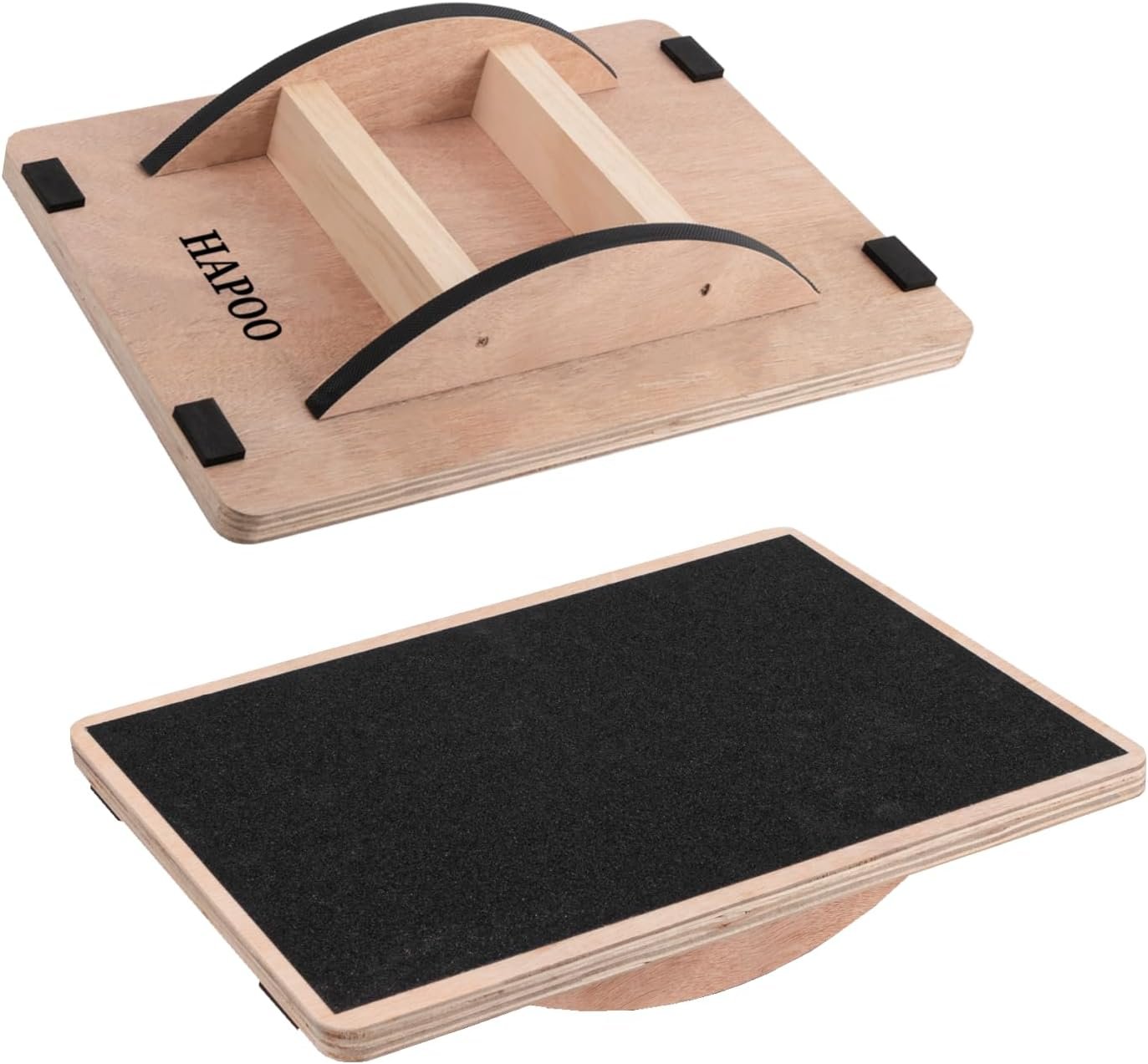 Wooden Wobble Board for Adults – Anti-Slip Balance Board for Stand-Desk Core Strength Therapy