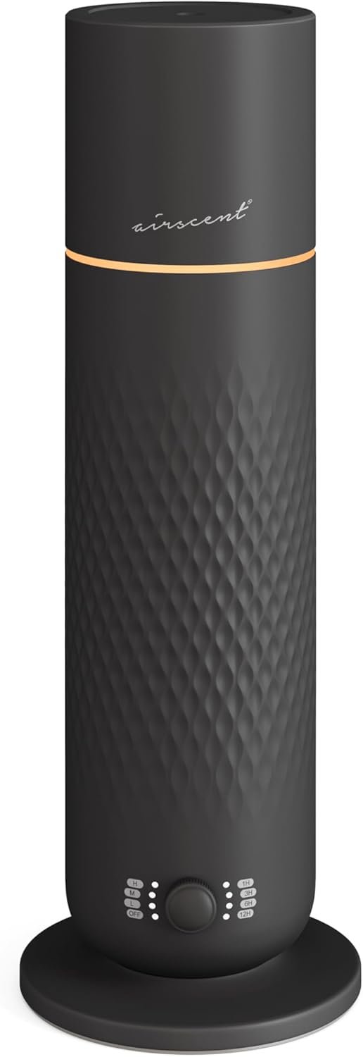 The AirScent Waterless Diffuser – Cold Air Scent Diffuser Oil Machine for Homes, Offices, Hotels and Spas – Aromatherapy Diffuser for Aesthetic Scenting – Black – 4.05 Oz – Fragrance Not Included