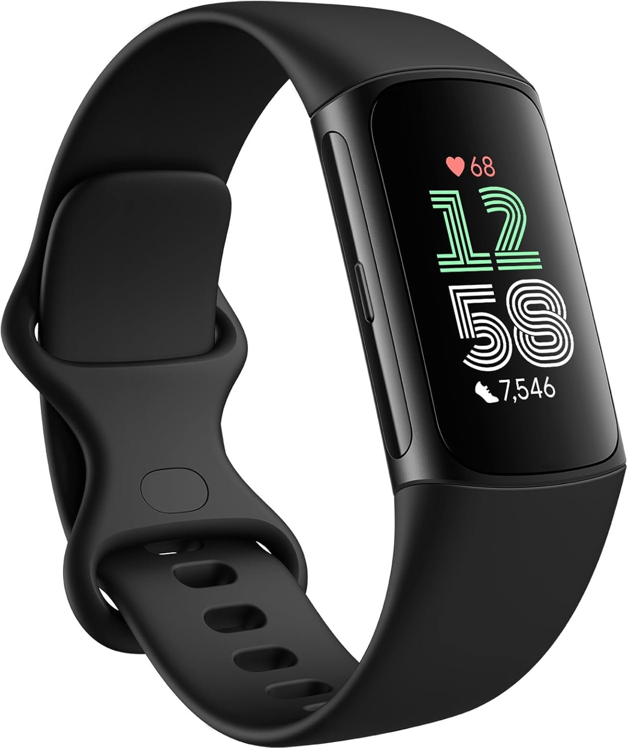 Fitbit Charge 6 Fitness Tracker with Google Apps – Heart Rate on Exercise Equipment – 3-Month Google Health Premium Membership Included – Health Tools – Obsidian/Black – Small&Large Bands Included