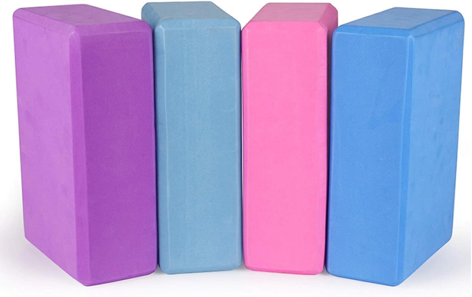 Yoga Blocks 9”x6”x3”, 4 Pack High Density Yoga Brick Foam Blocks to Improve Strength, Flexibility and Balance, Light Weight and Non-Slip Surface for Yoga, Pilates and Meditation