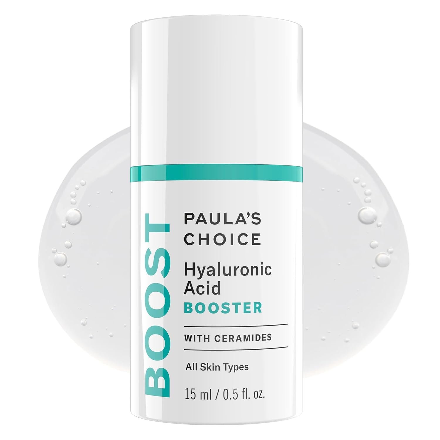 Paula’s Choice BOOST Hyaluronic Acid Booster Face Serum with Ceramides, Plumps Fine Lines and Wrinkles, Hydrating Hyaluronic Acid Gel for Dry Skin, Fragrance-Free, 0.5 Fl Oz