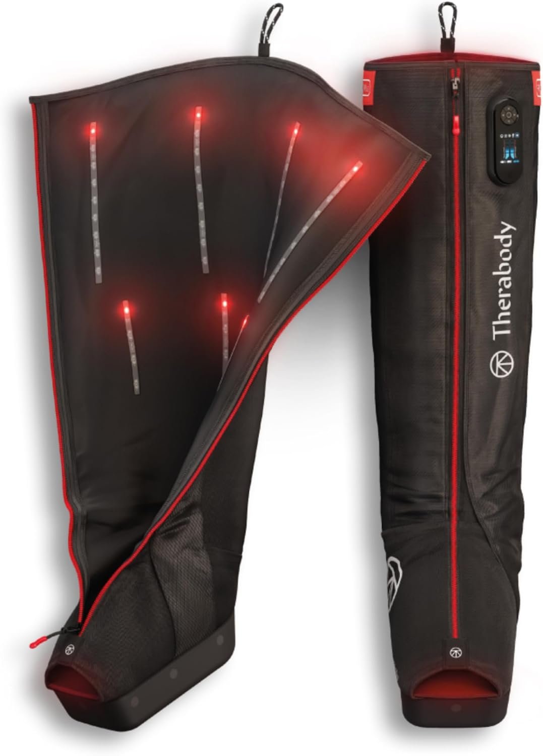 Therabody JetBoots PRO Plus – Wireless Compression Boots with Vibration & Light Therapy – Muscle Recovery, Pneumatic Leg Compression Sleeve to Recover Faster, Relieve Muscle & Joint Pain (Short)
