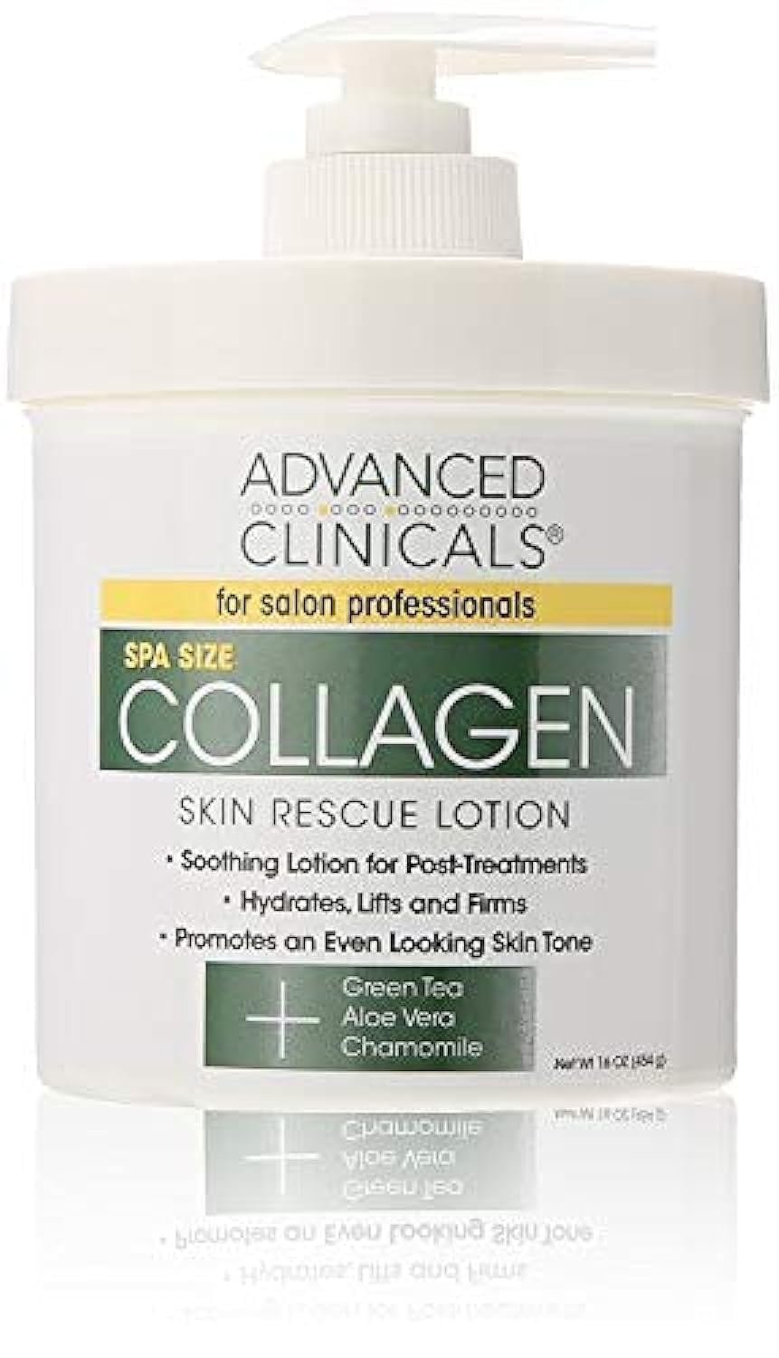 Advanced Clinicals Collagen Skin Rescue Lotion – Hydrate, Moisturize, Lift, Firm. Great for Dry Skin, 16 Ounce