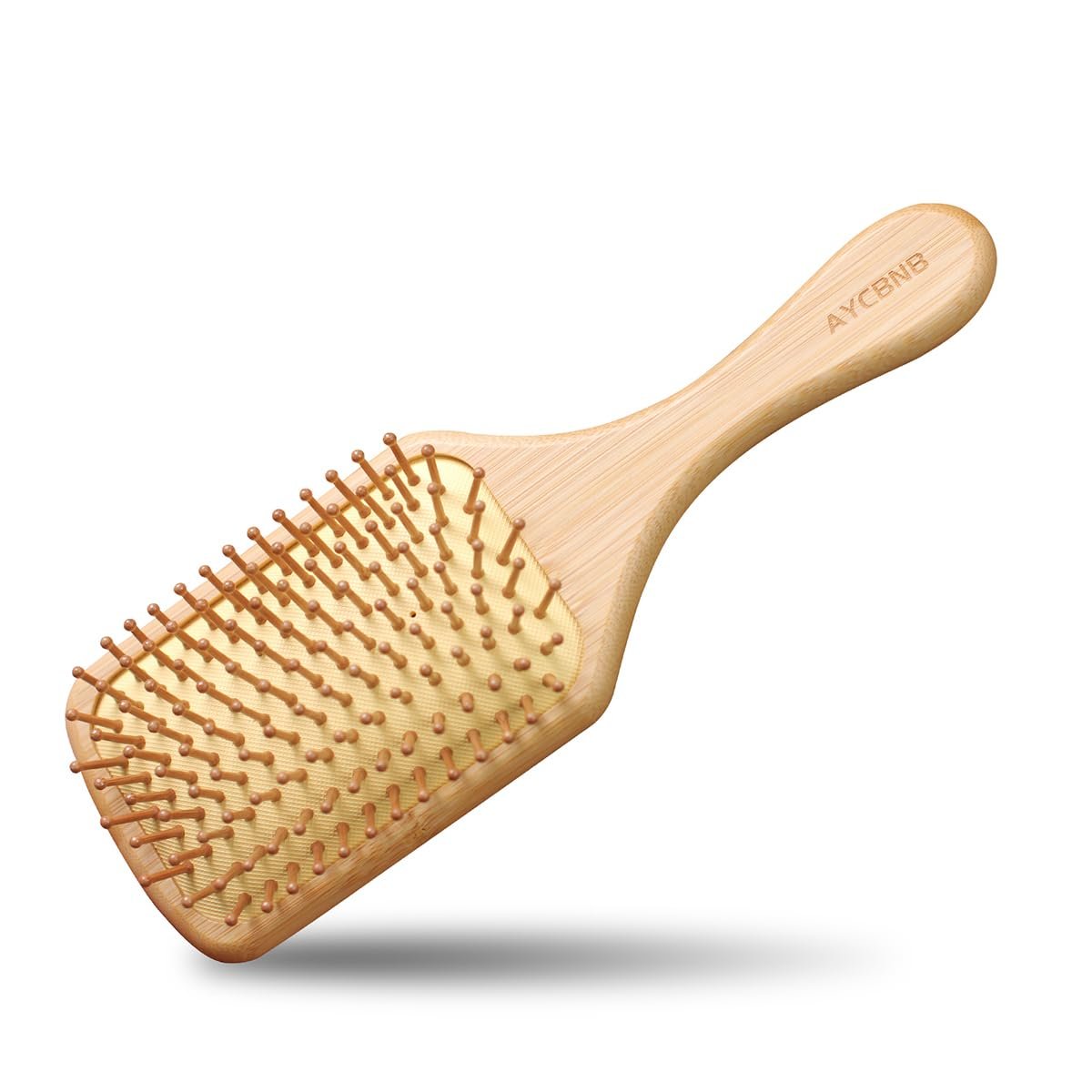 Bamboo Hair Brush with Natural Bamboo Bristles – Detangling Paddle Hairbrush for Women, Men & Kids – Wooden Brush for All Hair Types & Hair Growth
