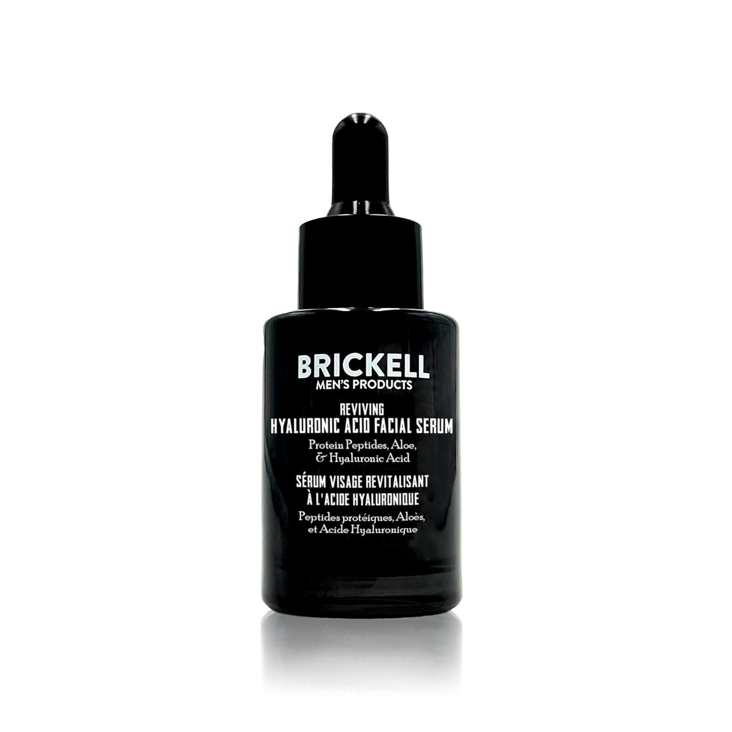 Brickell Men’s Anti Aging Hyaluronic Acid Serum for Face, Reviving Day Serum for Men, Facial Serum With Hyaluronic Acid, Aloe, and Peptides, 1 Ounce, Unscented