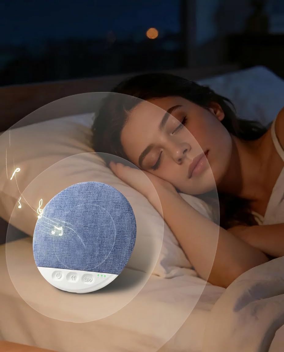 Under Pillow Speaker for Sleeping, Bluetooth Sleep Speaker with White Noise Machine and Timer, Headphone-Free Mini Sound Speaker for Side Sleepers (Blue)