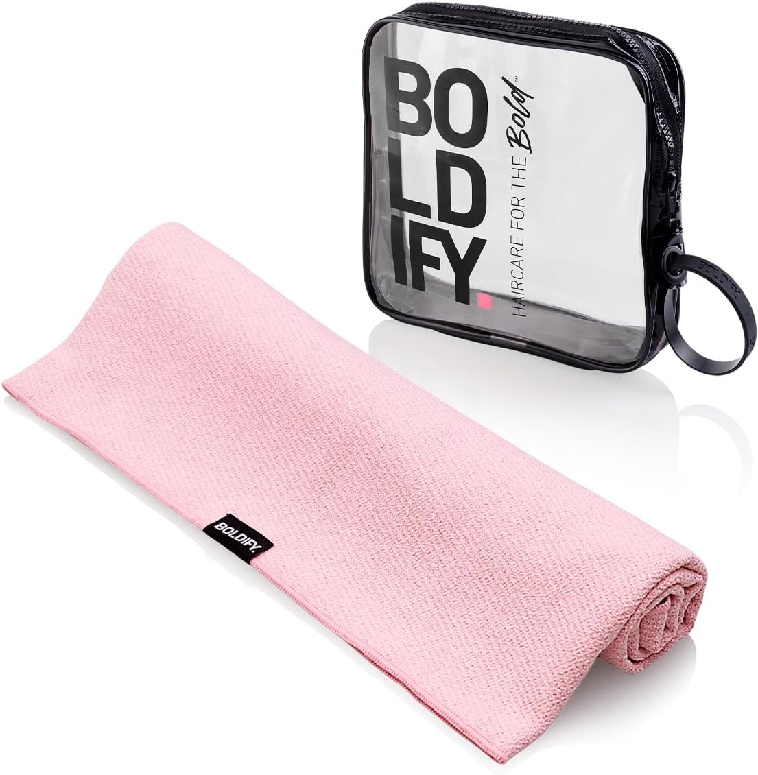 Boldify Quick Dry Microfiber Towel Wrap for Women – for Thin and Curly Hair – Anti Frizz Plopping Towel, Fast Drying Turban – Pink