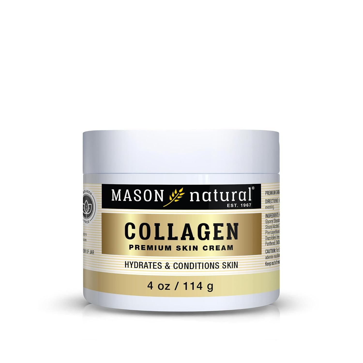 MASON NATURAL Collagen Premium Skin Cream, Women’s Anti,Aging Face & Body Daily Moisturizer for Hydration & Firmness, Pear Scent, 4 oz