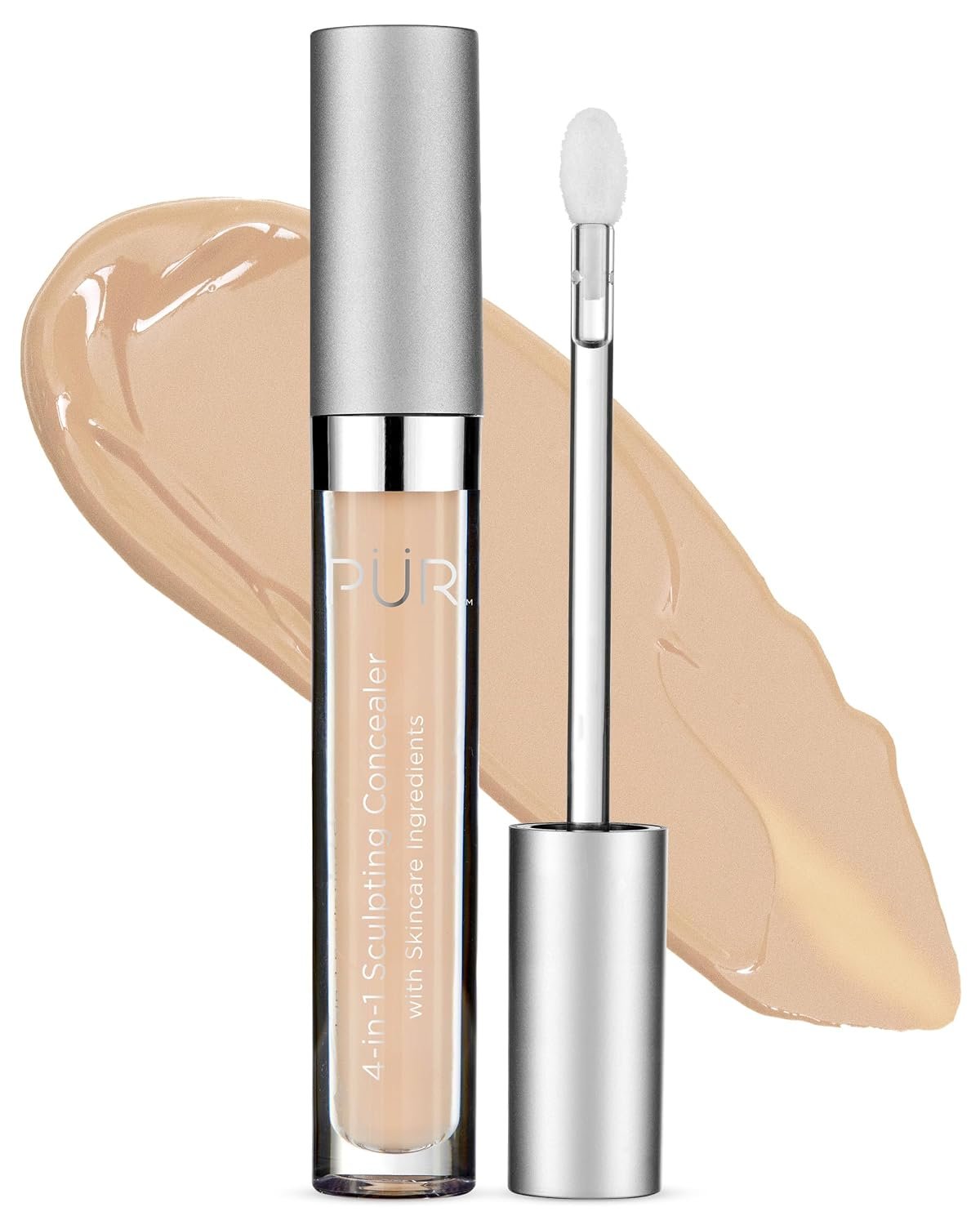 PÜR MINERALS 4-in-1 Sculpting Concealer for Women – Conceals, Brightens, Plumps & Corrects – Hydrating & Moisturizing Makeup Concealer with Medium to Full Coverage for Dark Circles