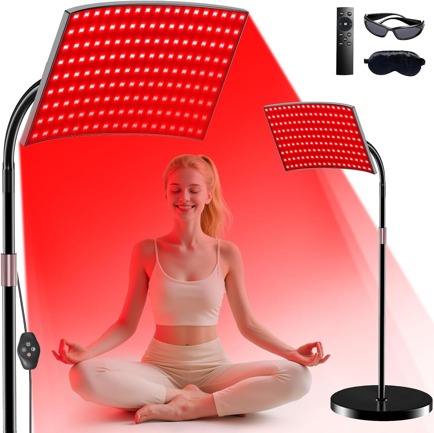 Red Light Therapy for Body Face Infrared Light Therapy for Body with 660nm & 850nm Near Infrared LED Red Light Therapy Large Panel at Home Protective Glasses for Home Use, Gift for Women Girl