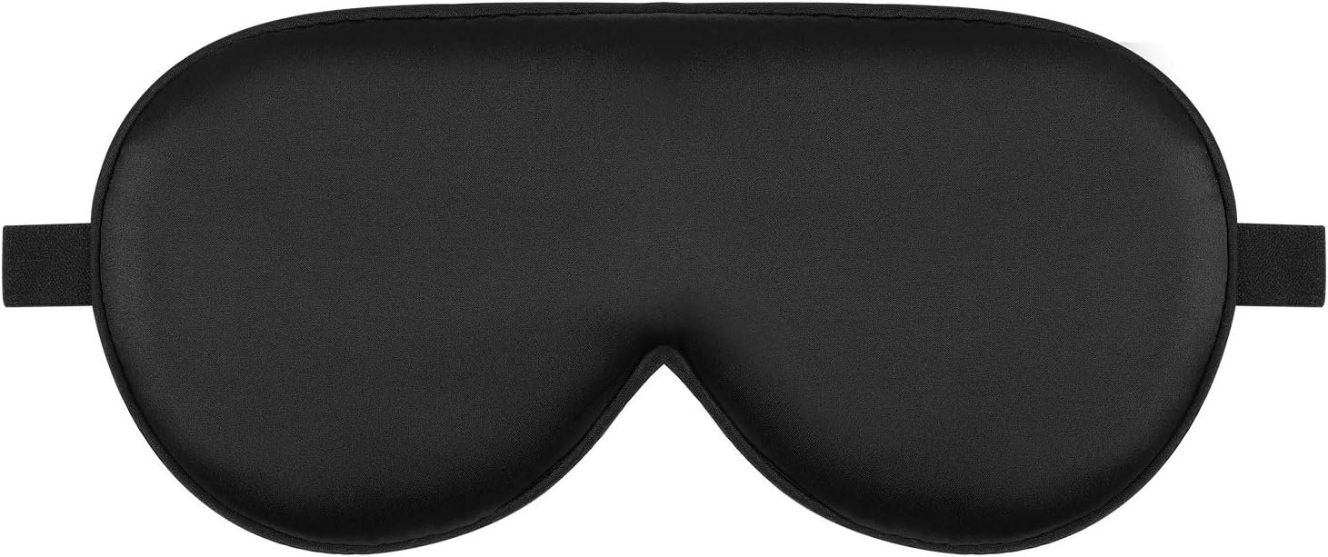 Alaska Bear Sleep Mask Silk Eye Cover with Shaped Pad, Machine Washable | Pressure-free Sleeping, Foam Insert, Upgrade Contour Over Conventional Flat Satin Eye Masks