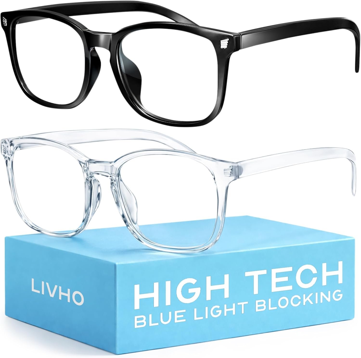 livho High Tech Blue Light Glasses – Advanced Blue Light Blocking Computer Glasses – Screen Fatigue & UV Protection