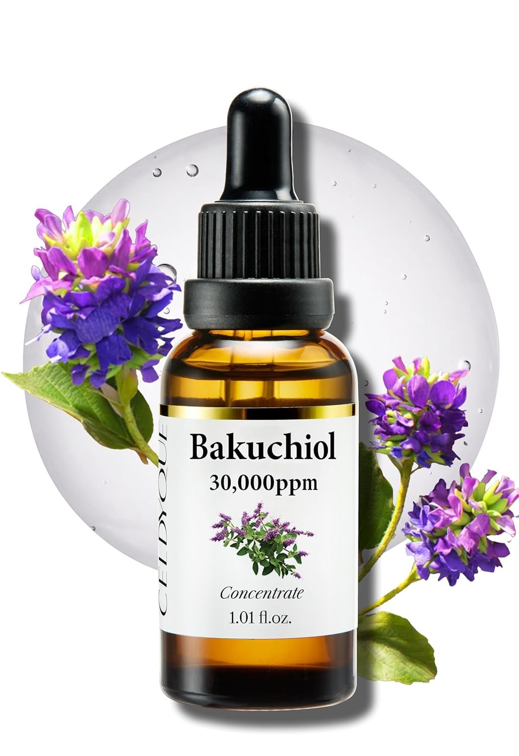 Korean Bakuchiol Concentrate DIY Mix-in Serum 30,000 ppm – High Potency Retinol Alternative | Wrinkle Reduction Skin Firming & Smoothing – Anti-Aging Sensitive Skin Vegan & Cruelty-Free Non-GMO 1 oz