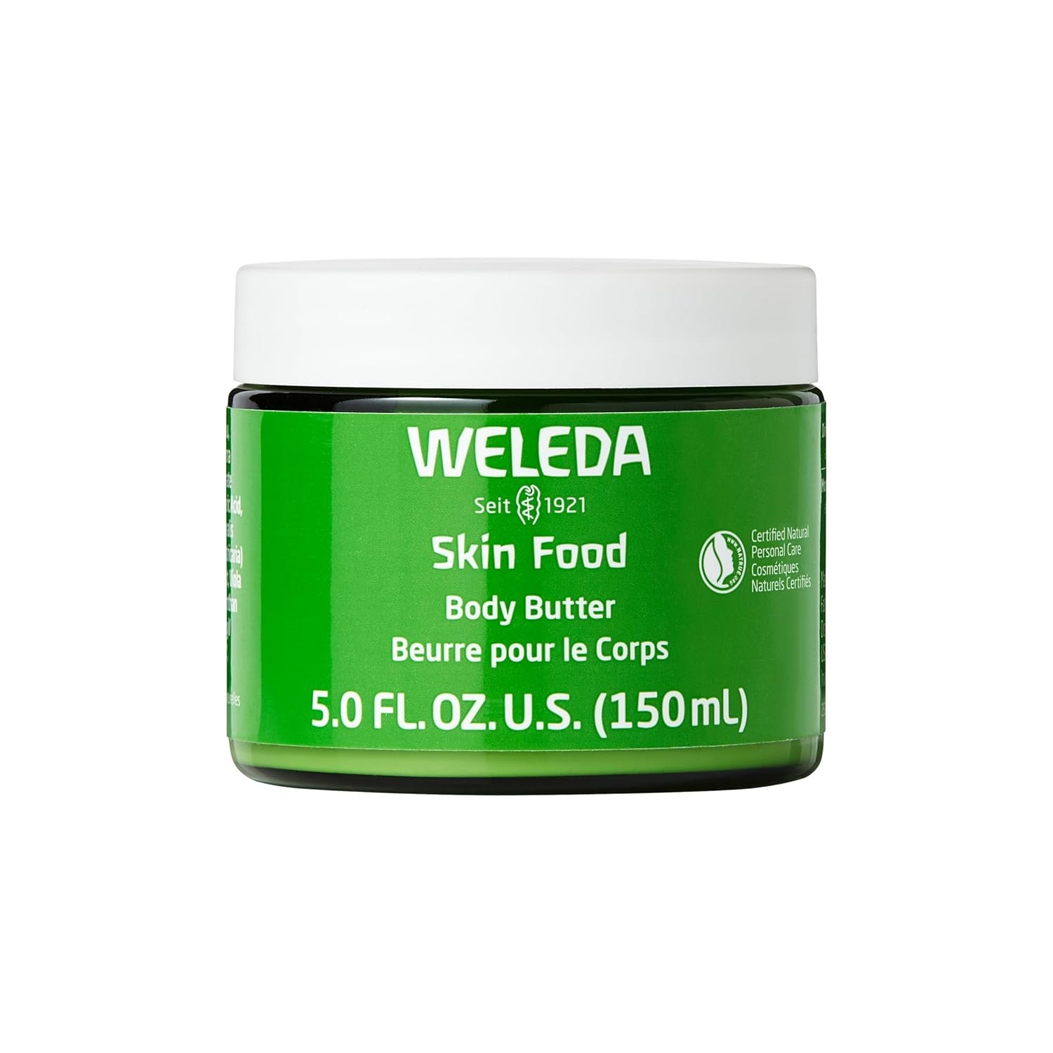 Weleda Skin Food Body Butter 5 Fluid Ounce, Sustainable Glass Jar, Plant Rich Hydrating Moisturizer with Shea and Cocoa Butter, Sweet Almond Oil and Pansy