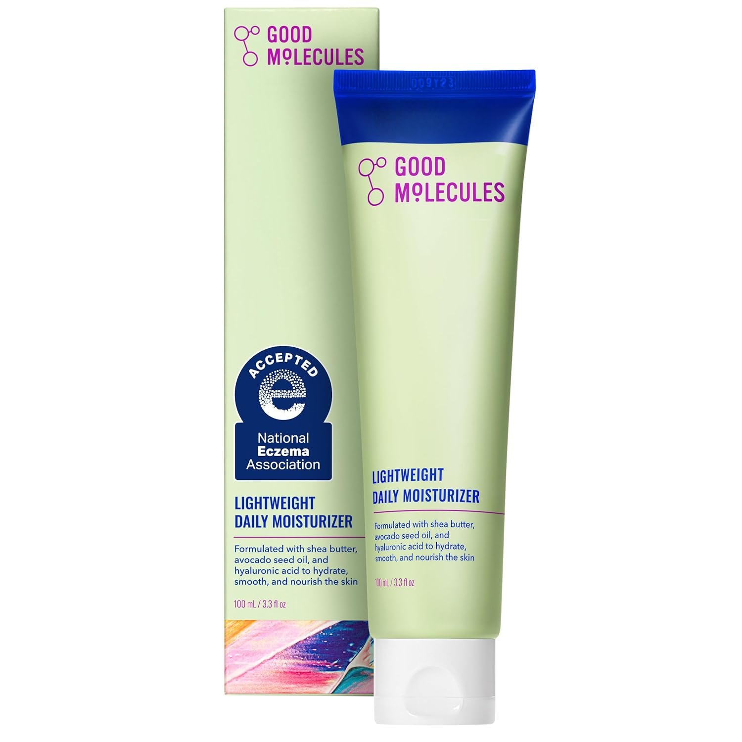 Good Molecules Lightweight Daily Moisturizer Face Cream – 100 ml / 3.38 fl oz – Non-Greasy Facial Moisturizer Face Lotion with Shea Butter & Hyaluronic Acid