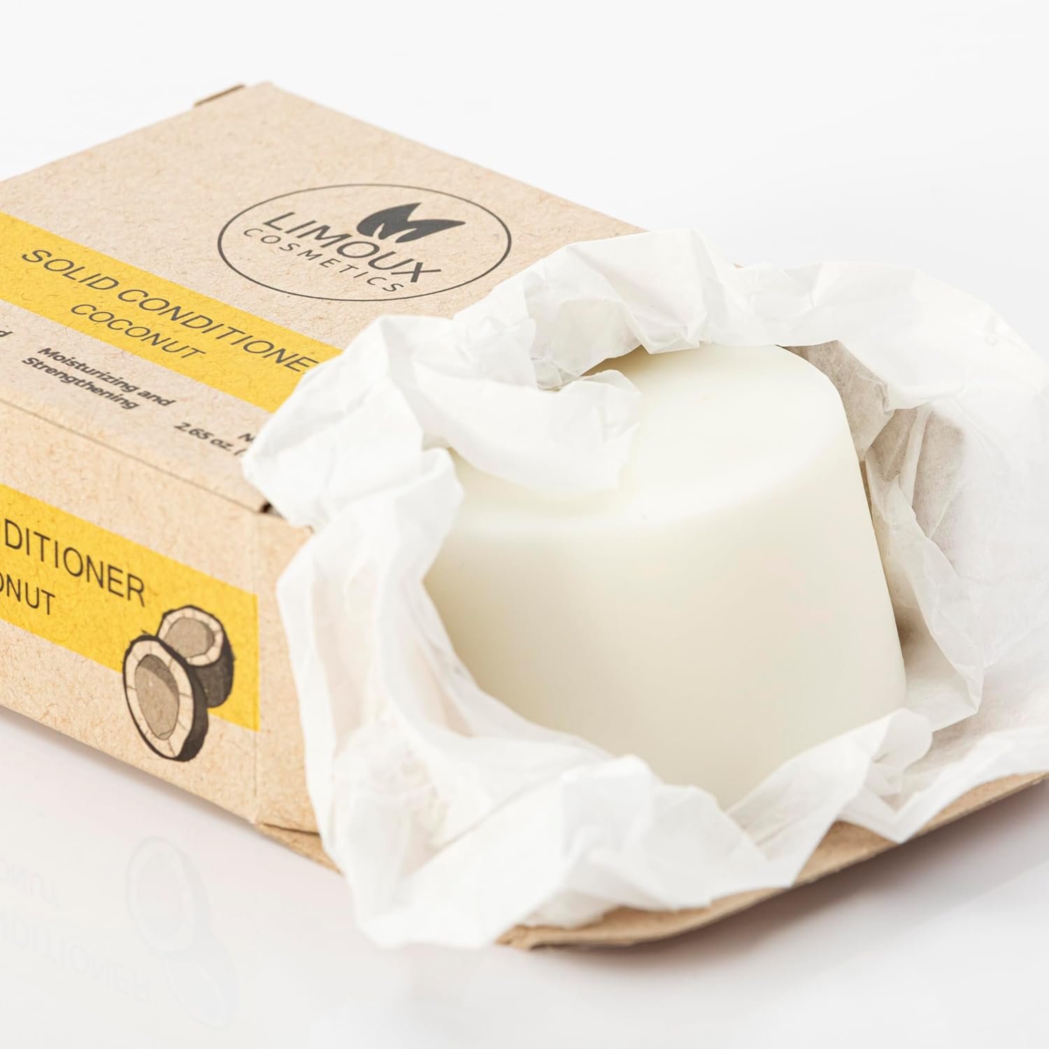 Solid Conditioner Bar for damaged/color treated hair – Moisturizing, brightening and strengthening -2.65 oz- Paraben Free, Cruelty free, Vegan, Eco Friendly, Zero waste, 75 uses